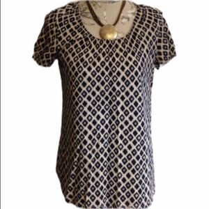 Nicole Miller Black/Tan Top M